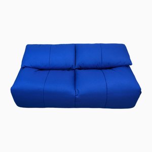 Blaues Vintage Zwei-Sitzer Sofa in Plumy von Annie Hiéronimus für Ligne Roset