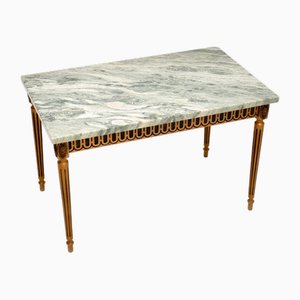 French Gilt Wood and Marble Top Coffee Table, 1950