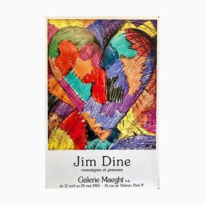 Jim Dine, Heart, Poster litografico originale, 1983