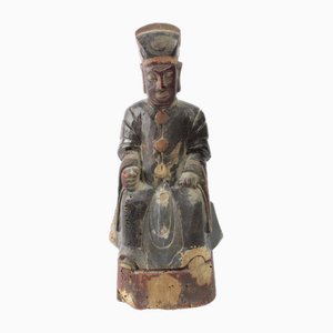 Figura china de hombre culto, siglo XVII o XVIII