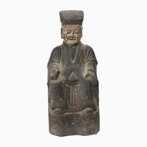 Chinesische Figur eines Gelehrten, 17. oder 18. Jh.