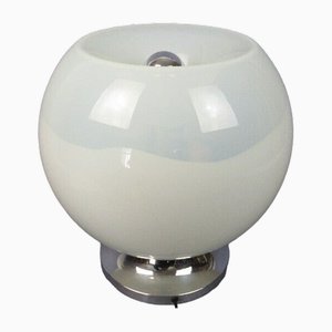 Table Lamp with Murano Glass Sphere and Chromed Base, 1965