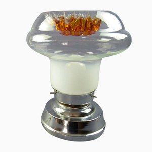 Lámpara de mesa hongo de cristal de Murano de Mazzega, años 60