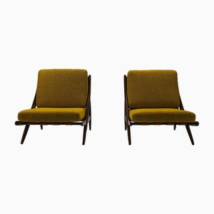 Fauteuils P 94 en Noyer et Frêne par Gastone Rinaldi pour Rima, Italie, 1957, Set de 2