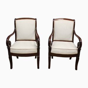 Set of 19th Century Louis Philippe Armchairs in Mahogany