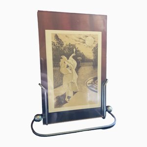 French Art Deco Picture Frame in Chrome, 1920s
