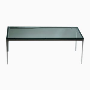 Chromed Steel and Toughened Glass Coffee Table by Florence Knoll for Knoll Studio, 2000