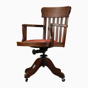 Oak Captains Desk Chair, 1940s