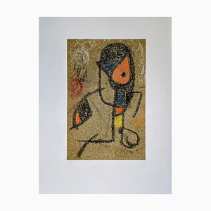 Joan Miro, Personnage, Lithographie, 1977