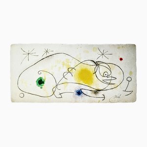 Joan Miro, Vogel, Stern, Lithographie, 1976