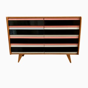 Pink Triple Front Sideboard attributed to Jiří Jiroutek for Interier Praha, 1960s