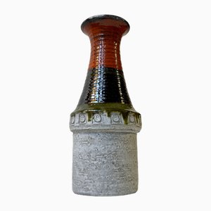 Glazed Chamotte Stoneware Vase attributed to Aldo Londi for Bitossi, 1960s
