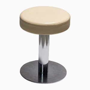 Chrome Side Stools in Leatherette, Set of 4