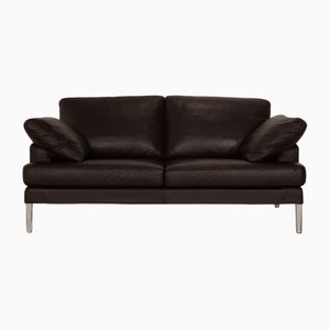Vintage Two-Seater Sofa in Brown Leather