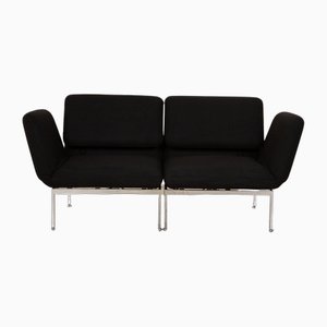 Two-Seater Sofa in Black Fabric