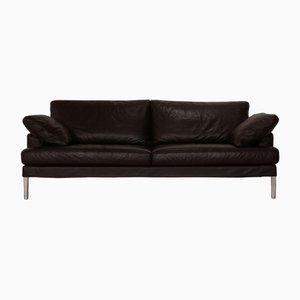 Three-Seater Sofa in Brown Leather