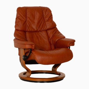 Reno Sessel aus braunem Leder