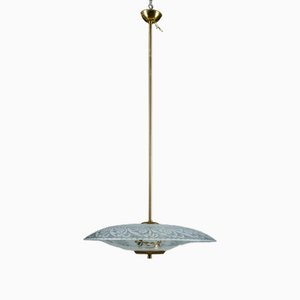 Lampadario Art Deco a tre luci