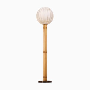 Model G-105 Floor Lamp in Bamboo attributed to Bergboms, Sweden, 1970s