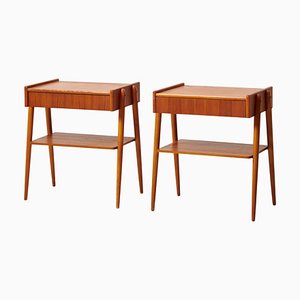 Comodini moderni in teak di Carlssons & Co. Möbelfabriks AB, Svezia, anni '60, set di 2