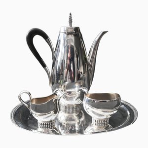 German Art Deco Tea or Coffee Service by Jakob Grimminger, Set of 4