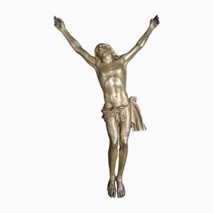 Großes Christus-Kruzifix aus Bronze, 17. Jh.