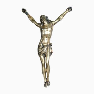 Großes Corpus Christi Kruzifix aus Bronze, 17.-18. Jh.