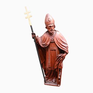 Carved Boxwood Statue of Saint Eloi