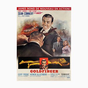 Französisches Grande Filmplakat von Goldfinger von Jean Mascii, 1964