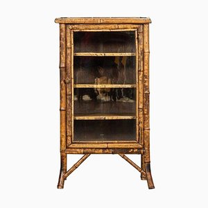 Antique Bamboo Glazed Cabinet, 1880