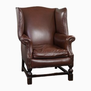 Vintage Armchair in Brown Leather