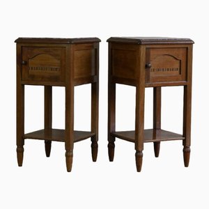 French Marble Bedside Cabinets, Set of 2