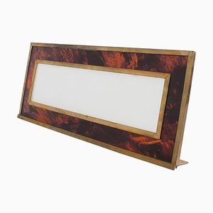 Mid-Century Rectangular Photo Frame in Acrylic Glass and Brass, Italy, 1970s