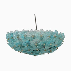 Mid-Century Italian Ceiling Lamp with Murano Glass by Barovier & Toso, 1960s