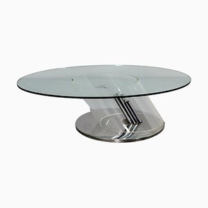 Mod. Ipomea Glass and Steel Coffee Table from Rima, 1965