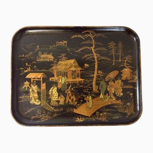 Japanese Lacquered and Decorated Tray