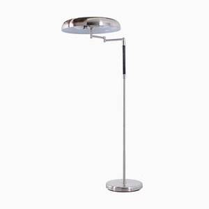 Lámpara de pie vintage de acero inoxidable de Ikea, años 90