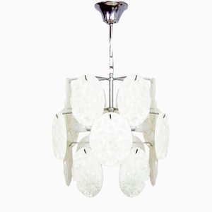 Metal and Acrylic Glass Chandelier attributed to J. T. Kalmar, 1960s