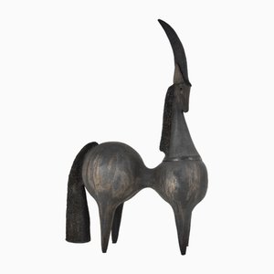Unicorno in ceramica di Dominique Pouchain, anni '90