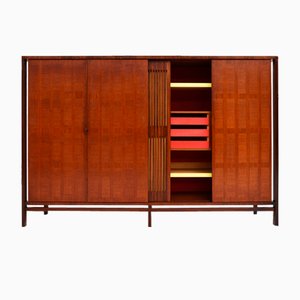 Mid-Century Modern Cabinet with Colorful Drawers and Pull-Out Shelves by Ilmari Tapiovaara for Selettiva Cantù, 1950s