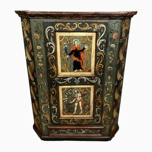 Armoire de Mariage en Bois Polychrome