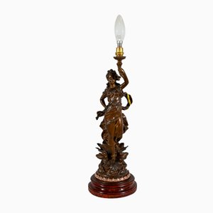 Amphitrite Lampe von Charles-Octave Lévy, Ende des 19. Jahrhunderts