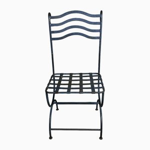 Chairs (Batch of 4) in Wrought Iron, 1980s, Set of 4