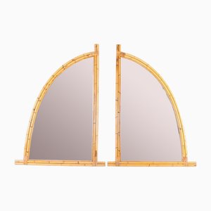 Miroirs Sails en Rotin, 1970s, Set de 2