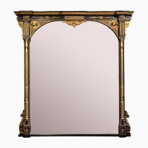Large English Victorian Overmantel Mirror, 1880s