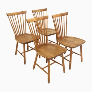Scandinavian Lilla Åland Chairs by Carl Malmsten, Sweden, 1960s, Set of 4