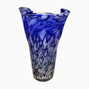 Italian Murano Crystal Handkerchief Vase, 1970s
