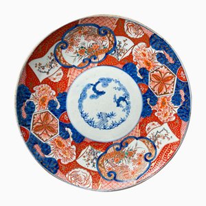 Grande Assiette Décorative en Porcelaine Imari, Japon, 1900s
