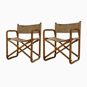 Director's Chairs in Bamboo, Set of 2
