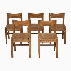 Wood Dining Table and Chairs attributed to Ilmar Tapiovaara from Laukaan Puu, Set of 6